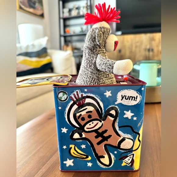 Sock Monkey Jack in the Box - Picture 6 of 9